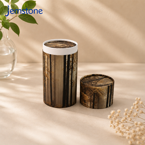 Boîte d'emballage en tube de carton kraft écologique, design personnalisé, pour urne funéraire, avec couvercle, pour cérémonie de commutation des cendres - Product Image 5