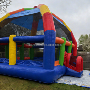 Castillo Hinchable Comercial Arcoíris Brincolines Saltarines Combo Trampolines con Techo para Niños Casa de Rebote Hinchable - Product Image 3