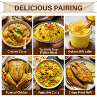 Especias Indias Auténticas, Alternativa al Cúrcuma en Polvo, 21g, Caja Personalizada, Condimento Haldi, Especias B2B, Mercado Mayorista