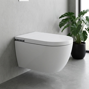 <span class=keywords><strong>WC</strong></span> Sospeso Smart in Ceramica Monoblocco con Telecomando, Scarico a Sifone a Getto, Sensore a Pedale, Apertura e Chiusura Automatica del <span class=keywords><strong>Coperchio</strong></span> per Uso Domestico - Product Image 3