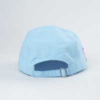 Nylon Custom Camp Caps Custom 5 Panel Borduurwerk Ongestructureerde Hoeden