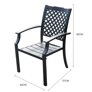 Muebles de jardín para exteriores, juegos de aluminio fundido, silla de comedor, <span class=keywords><strong>mesa</strong></span> de 4 plazas, patio de jardín, muebles de a - Product Image 6