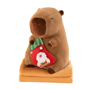 Süper yumuşak isınma sevimli karton şekilli kare çevre dostu peluş 2 in 1 yastık katı flanel polar battaniye - Product Image 5