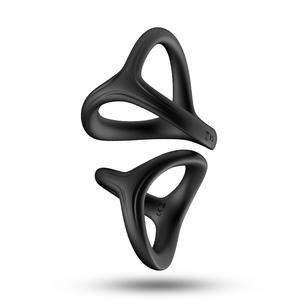 แหวนรัดอวัยวะเพศชายแบบ Y รูปทรงฉลาม ทำจากซิลิกาเจลบริสุทธิ์ แบบสามวง - Product Image 6