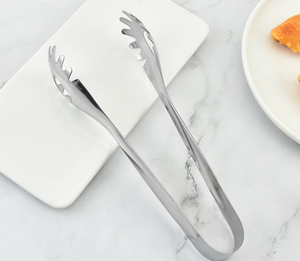 SFB13 707 Pince-cuillère-fourchette en acier inoxydable pour aliments, pince à salade, pince à pâtisserie pour buffet, accessoires de cuisine - Product Image 1