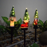 Lampu LED Tenaga Surya Plastik Baru untuk Natal, Dekorasi Taman Luar Ruangan Bentuk Sepatu Bot, Otomatis Menyala dengan Saklar Induktif, Gaya Eropa