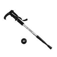 Bâton de trekking en alliage d'aluminium réglable de haute qualité pour la randonnée et l'escalade Poignée en caoutchouc pour les promenades en plein air