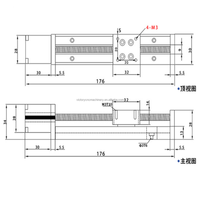 Moteur pas à pas linéaire de précision Micro T6*1 100 mm, glissière de guidage de type T, module de rail électrique, mini table coulissante pour CNC