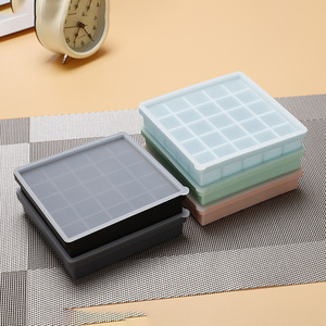 Nouveautés : Moule à glaçons en silicone transparent à 25 compartiments, petit format, personnalisé, avec couvercle - Product Image 3