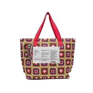 Bolso de Playa con Estampado Digital de Estilo Étnico a Cuadros, 56x36x17cm, con Bolsa Pequeña - Product Image 1