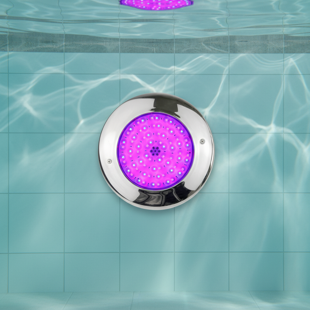IP68 Waterproof 18W LED Swimming Pool Light 316 Stainless Steel Resin-Filled RGB Remote Control 12V Dimmable