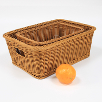 Handgeweven Plastic Rotan-Achtige Opbergmand Staand Type Voor Keukengarderobe & Bruiloft Voor Wasgebruik