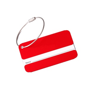 Étiquette de bagage en aluminium personnalisée avec logo et nom, accessoires de voyage, étiquette de valise rectangulaire vierge en métal, vente en gros - Product Image 5