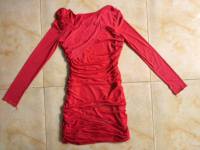 Robe Courte Moulante Femme à Manches Longues et Fleurs 3D Unies, 3 Couleurs, Tailles S-2XL