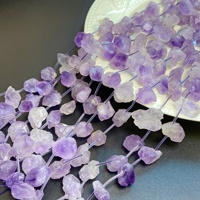 Perles de cristal d'améthyste naturelle brute, perles d'améthyste brutes en vrac pour la fabrication de bijoux DIY (bracelets, colliers), vente en gros