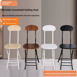 Kursi lipat kayu Solid untuk ruang makan di rumah asrama, bangku latihan logam portabel putih untuk negosiasi luar ruangan praktis tahan lama - Product Image 5