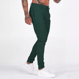 Gran oferta, ropa de calle, <span class=keywords><strong>pantalones</strong></span> ajustados <span class=keywords><strong>para</strong></span> <span class=keywords><strong>hombre</strong></span>, <span class=keywords><strong>Pantalones</strong></span> rectos informales de alta elasticidad, <span class=keywords><strong>Pantalones</strong></span> chinos ajustados a la moda recién llegados - Product Image 4