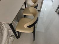 Chaise de salle à manger 2026 SGJJ, style mid-century moderne et minimaliste, avec dossier en tissu et bois, écologique, durable et stable, pour la maison, le bureau, l'hôtel et les banquets
