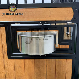 Pferdeausrüstung China-Lieferant Bambus-Holz Pferdestall-Systeme Einfache Installation Pferdebox-Frontpaneel mit Scharniertür - Product Image 2