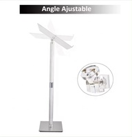 Pupitre en acrylique réglable en hauteur et en inclinaison, mobilier commercial polyvalent pour écoles et centres commerciaux