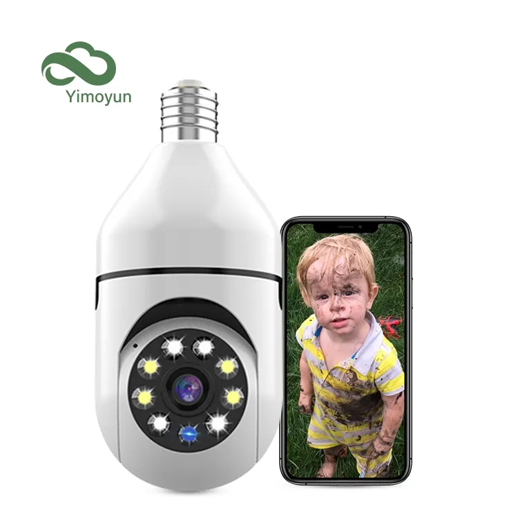 Amazon Hot Sale 360 PTZ outdoor security camara ip wireless cctv network camera wifi bulb cameras light bulb camera
