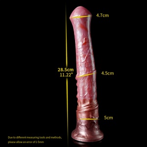 YOCY New Arrival 29 cm Super Erotic Horse <b>Dildo</b> Long Sex Toy Platinum Silicone Animal <b>Dildo</b> for Women Stimulation - Product Image 2
