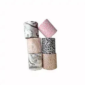 Custom luxury eco Natural color Standard size virgin bamboo pulp toilet paper rolls