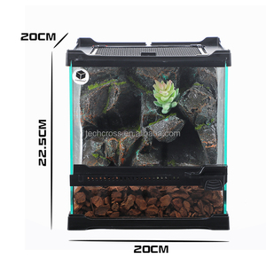 Terrarium de Noël mignon pour reptiles avec décor flocon de neige 25x20x22cm, vivarium d'intérieur pour amphibiens ZF202022 # 1048 - Product Image 6