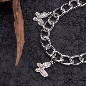 Martin <b>Boot</b> Shoe <b>Chain</b> With Rhinestone Butterfly Pendant For Fashionable Stylish Commute All Seasons - Product Image 4