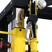 Máquina Smith Multifuncional de Metal, Rack de Potencia, Equipo de Gimnasio Comercial Plegable para Sentadillas y Entrenamiento, con Jaula de Crossover de Cables para Fitness