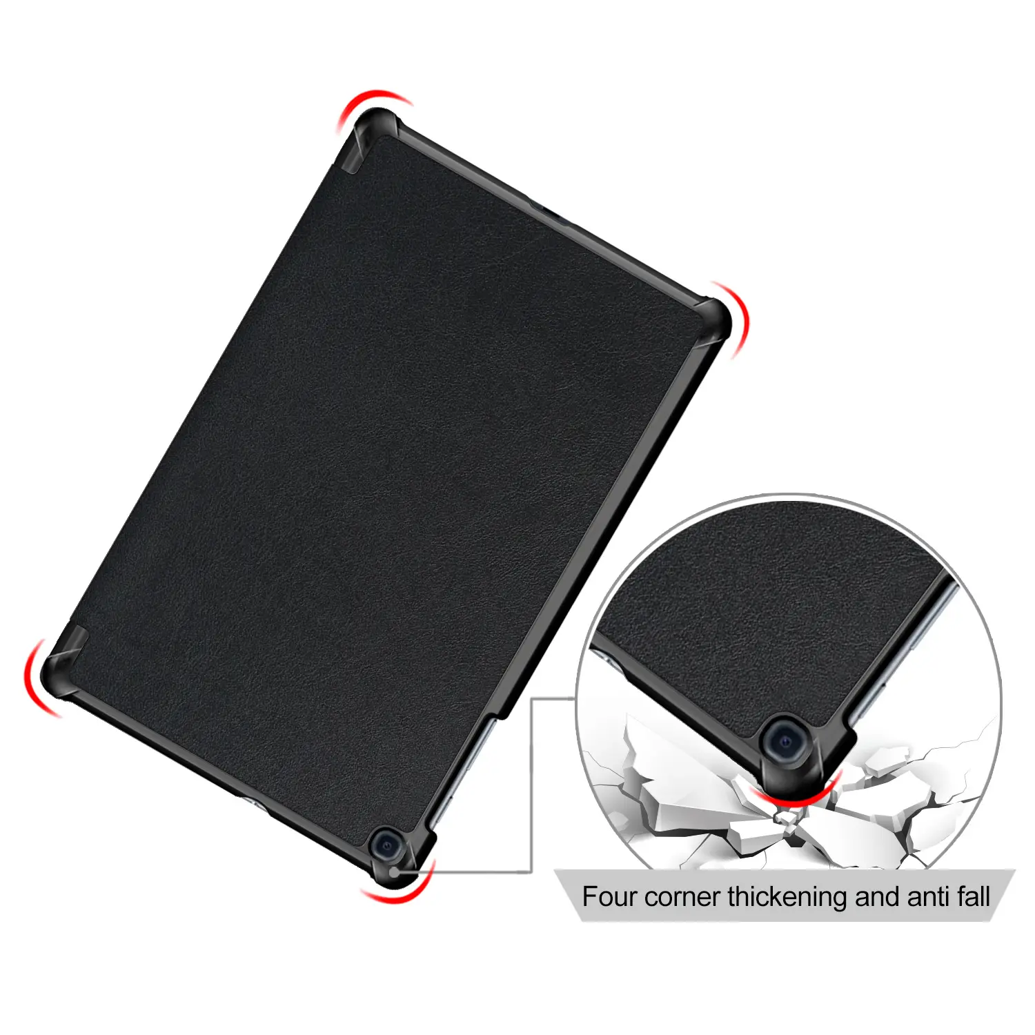 Capa protetora flip inteligente de luxo, capinha traseira para samsung galaxy tab a8 10.5 polegadas 2021 2022 SM-X200 x207 SM-X205