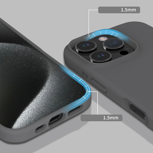 Chất lượng tốt chất lỏng thực Silicone mềm cao su Bumper Chống sốc điện thoại trường hợp đối với <span class=keywords><strong>iPhone</strong></span> 16 Pro Max 15 - Product Image 3