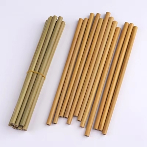 Pailles à boire en <span class=keywords><strong>bambou</strong></span> naturel bio de 2 m avec logo gravé au laser personnalisé pour cadeaux d'entreprise, produit très vendu - Product Image 4