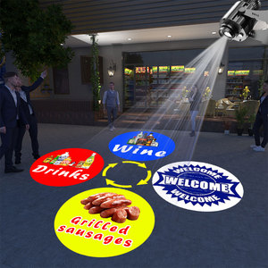 Biểu tượng tùy chỉnh 4-gobo Carousel <span class=keywords><strong>LED</strong></span> Tường chiếu ngoài trời không thấm nước IP67 sáng HD quảng cáo đèn nhôm telecontrolled - Product Image 1