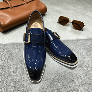 รองเท้าผู้ชายแบบ Monk Strap น้ำหนักเบา หนังแก้ว แต่งตัวได้ ใส่สบาย พื้นหนา เงางาม พร้อมส่ง ขั้นต่ำ <span class=keywords><strong>1</strong></span> คู่ - Product Image 2
