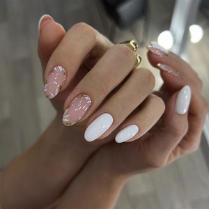 <span class=keywords><strong>Faux</strong></span>-<span class=keywords><strong>ongles</strong></span> ovales pointus pour femmes, manucure, <span class=keywords><strong>gel</strong></span> stiletto, couverture complète, bon marché, extensions de beauté colorées, lot de pièces - Product Image 5