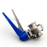 Vannes papillon en acier inoxydable SS304 à raccord Tri-Clamp avec poignée à gâchette