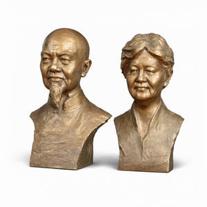 Sculpture de buste de portrait en laiton sur mesure pour la décoration de la maison et du bureau - Product Image 3