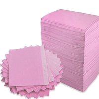 Serviettes en papier de tatouage en PVC jetables 3 plis bavoirs dentaires étanches pour les patients emballage postal d'ordures de boissons avec logo personnalisé