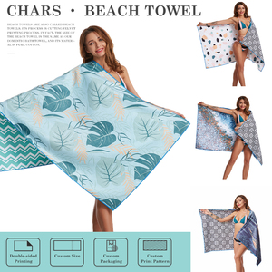 Tùy Chỉnh Logo Kỹ Thuật Số Phản Ứng In Thăng Hoa Cực Lớn Tấm Khăn Bãi Biển Quá Khổ - Product Image 2