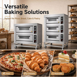 Four à pâtisserie électrique multi-étages, machine à cuire le pain commerciale, four en acier inoxydable à 6 plateaux pour pâtisserie, pizzeria - Product Image 2