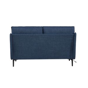 Sofá DB Convertible de 2 plazas con patas de metal, relleno de esponja, función extensible para oficina en casa o dormitorio, incluye 2 almohadas - Product Image 2