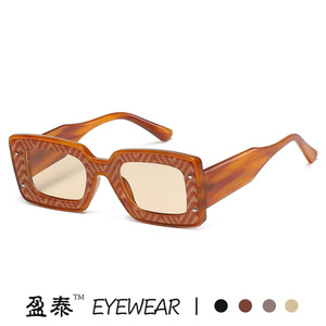 Lunettes de soleil Yingtai à monture carrée UV400 PC pour femmes, style streetwear tendance - Product Image 4