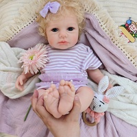 18-Zoll Reborn-Babypuppe Mädchen aus Vollsilikon mit Schnuller, individuelle Frisur, direkt ab Werk, niedrige Mindestbestellmenge, Großhandel, bemalt/unbemalt