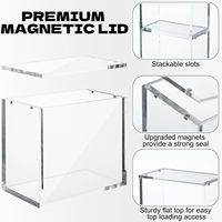Boîte de présentation en acrylique transparente de qualité supérieure pour collection Super Prismatic avec aimant puissant, boîte UPC