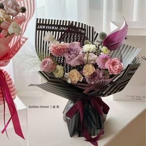 JOYWOOD Je t'aime pour toujours Nosa Papier rose imperméable pour emballer les fleurs Papier d'emballage pour bouquet Cadeau Fournitures de fleuriste Artisanat - Product Image 4