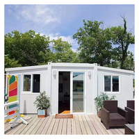 Maison de conteneur contemporaine modulaire de luxe en acier préfabriquée de 20 pieds extensible 2 chambres à coucher grand-mère plate pour bureau Villa Australie