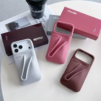 Étui de téléphone portable en silicone imperméable et antichoc de style rouge à lèvres FULINTE pour 17/16/15/14/13/12/11 Pro Max