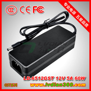 อะแดปเตอร์แปลงไฟ 12V 5A อินพุต 110-240V ได้รับการรับรอง 3C ที่ชาร์จแบบ PoE สำหรับเดสก์ท็อป เอาต์พุต 12V 24V ขนาด L125xW50xH32.5 มม. - Product Image 3