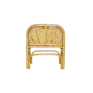 The R017 Nightstand combines natural rattan and plywood, offering a spacious drawer and enchanting coastal <b>rustic</b> charm - Product Image 3